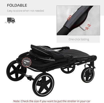 NicBex Dog Stroller One-Click Foldable Doggy Stroller Pet Stroller with Storage Smooth Ride with Shock Absorption