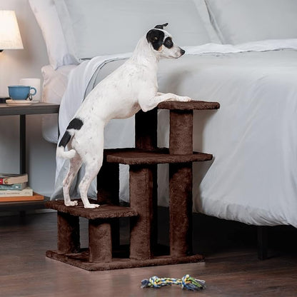 Furhaven Steady Paws Multi-Step Pet Stairs for High Beds & Sofas 3-Step