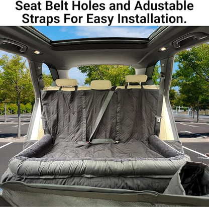 Formosa Covers Premium Heavy Duty Dog Bed Kid Car Back Seat Cover with PetGuard 56" x 94" Black