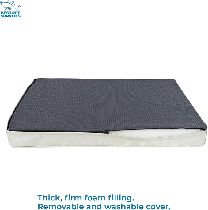 Best Pet Supplies Cute Dog Crate Mat Flat Bed with Waterproof Exterior 24X16X3