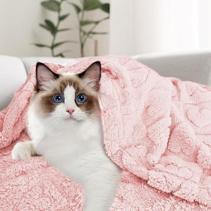 MACEVIA Fluffy Fleece Dog Blankets (24x29 Inch,