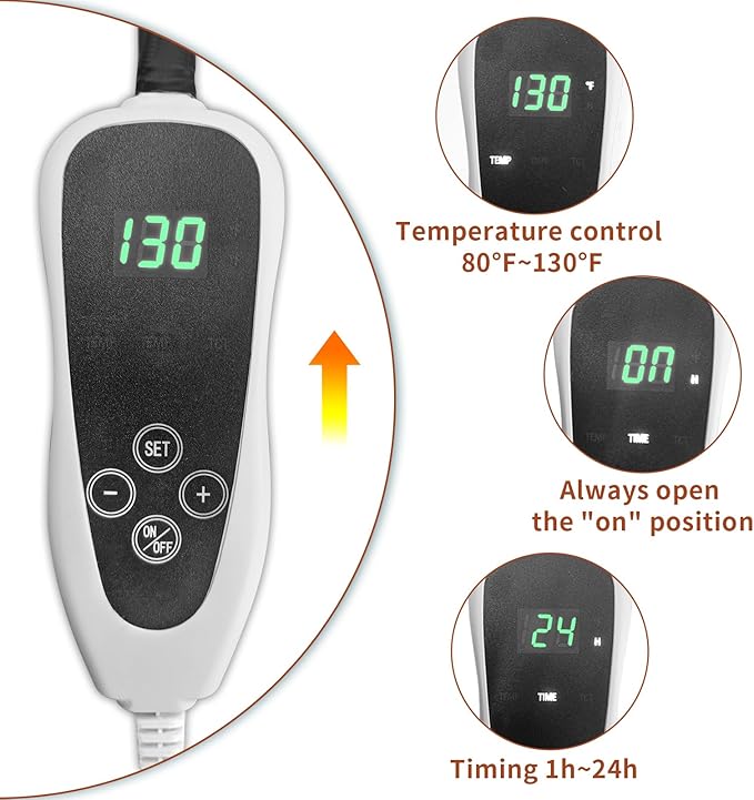 Cat Heating Pad 18x18 in Pet Heating Pad for Cats Waterproof Smart Thermostat Switch