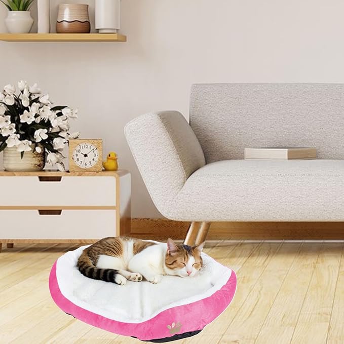 Barelove Round Dog Cat Beds Mattress Washable Pads Room