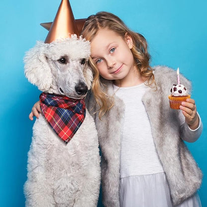 Christmas Dog Bandanas 6 Pieces Style,16.1 Inch)