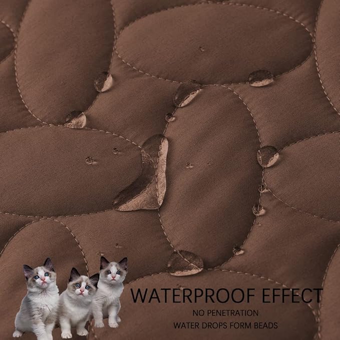 Ameritex Pet Bed Cover Dog Bed Blanket for Sofa and Furniture Waterproof New Pattern Design (30x70 Inch, Chocolate)