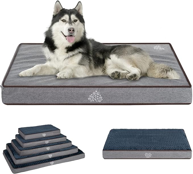 VANKEAN Dog Bed Soft Crate Pad Mat Reversible Cool & Warm