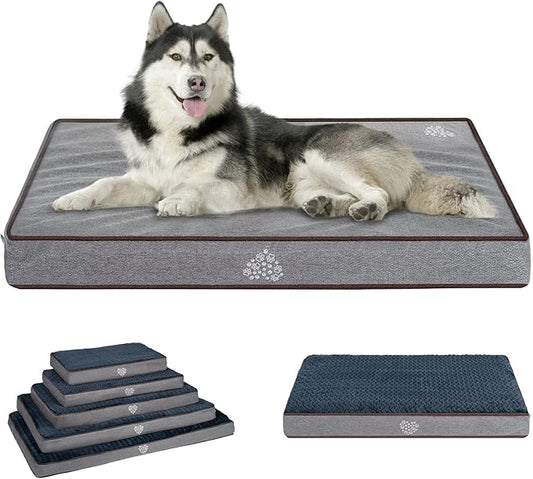 VANKEAN Dog Bed Soft Crate Pad Mat Reversible Cool & Warm