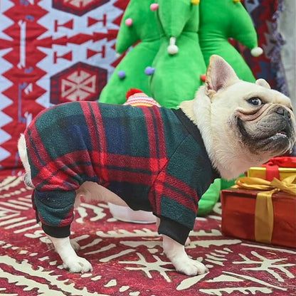 SCENEREAL Dog Pajamas for Small to Large Dogs Soft Pet Sweater Clothes Warm Puppy Onesie Outfits for Doggie Winter Christmas