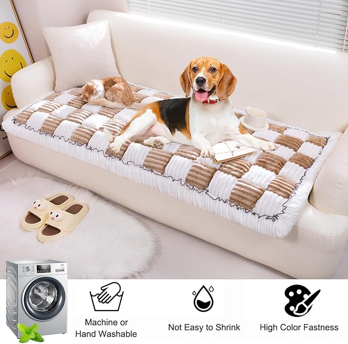 Pet Couch Cover, Couch Cover for Dogs Washable,Durable Pet Couch Covers for Sofa,Pet Friendly Sofa Protector, Large Dog Furniture Shield, Easy Clean Dog Couch Cover, Non-Slip