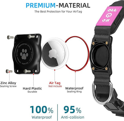 LED AirTag Dog Collar IP67 Waterproof 1,600 Feet