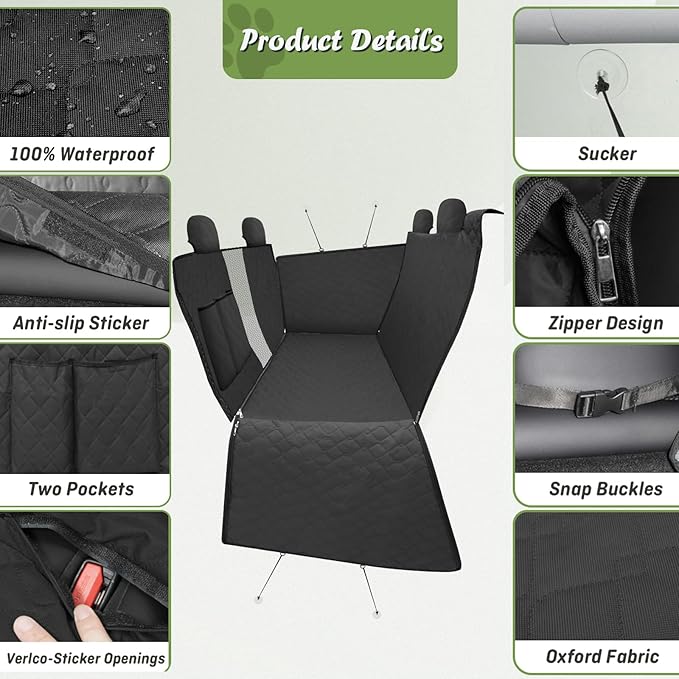 Custom Fit for Nissan Rouge Rear Seat Pet 2024 2023 2022 2021 600D Oxford