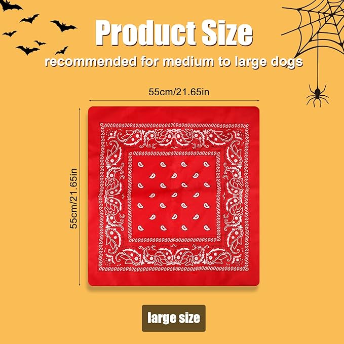 Dog Halloween Costumes, Dog Cowboy Costume Pet Dog Cowboy Hat Dog Bandana Scarf Pet Halloween Costumes Funny Dog Halloween Costumes(Size L)