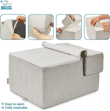 Best Pet Supplies Portable Foldable Foam Pet Stairs/Steps for Couch 3-Step (H: 16.5")