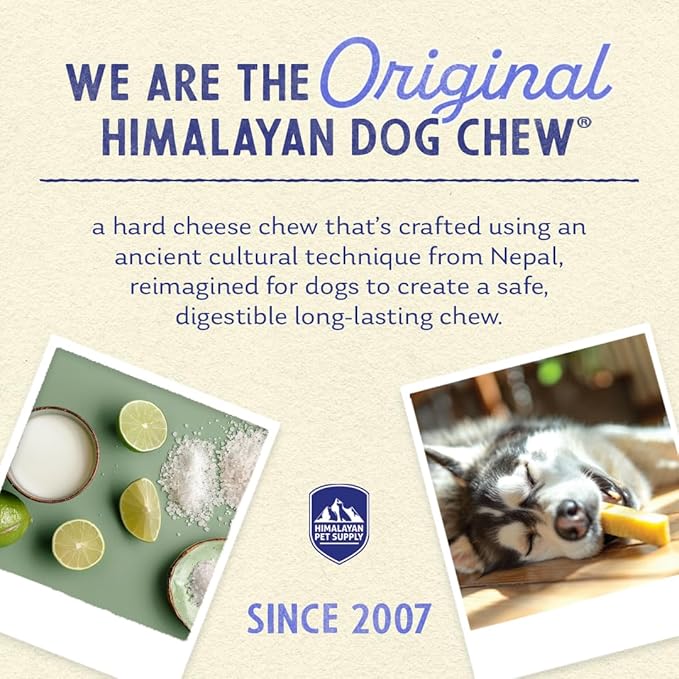 Himalayan Dog Chew Original Yak Cheese Dog Chew, Chicken, 1 X-Large Stick, 5.3 oz, Gluten Free, Healthy Dog Treats, Grain & Lactose Free 100% Natural, Long Lasting Dog Chews for Dogs Over 55 lbs