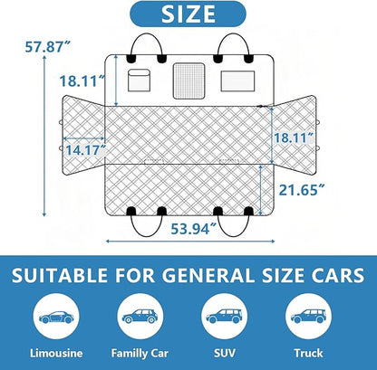 Dog Car Seat Cover for Pets 100% Waterproof 900D Heavy