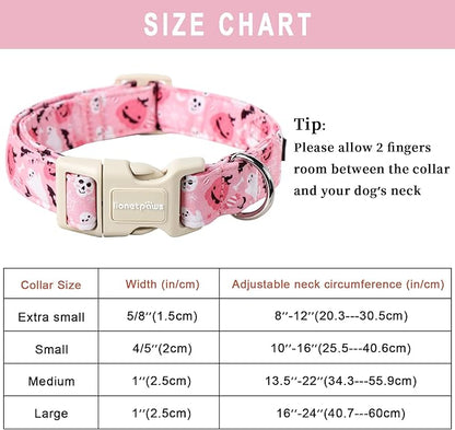 Lionet Paws Halloween Pink Dogs Collar Halloween 16-24 inches