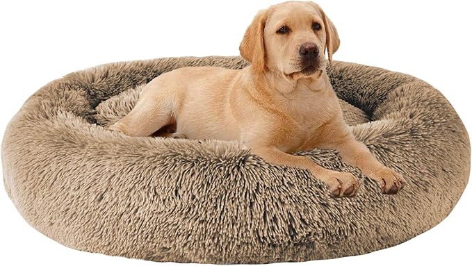 MFOX Calming Dog Bed (L/XL/XXL/XXXL) for Medium and 25/35/55/100lbs