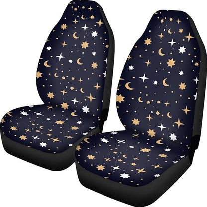 UNICEU Moon Star 2pc Front Seat Covers Stretchy