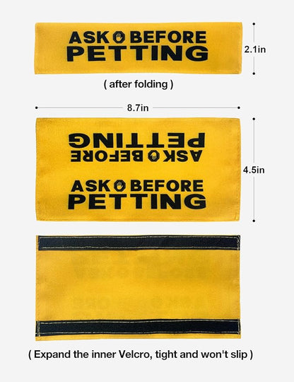 Ask Before Petting Dog Leash Sleeve