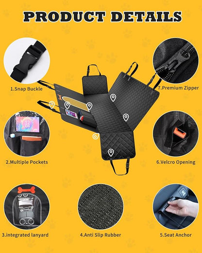 Dog Cars Seat Cover for Pets 100% Waterproof