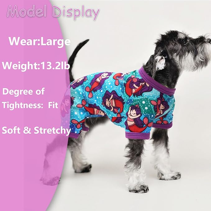 Dog Clothes for Small Dogs Dog Pajamas Dog Onesie Summer Cute Soft Puppy Pjs Clothes Doggie Onesies Girl Boy Cat Pet Jammies Outfit (Medium)