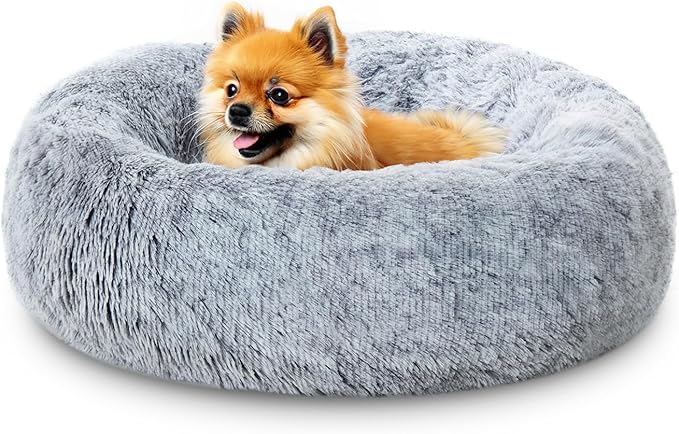 Calming Donut Dog Beds for Small Dogs and Cat 23")