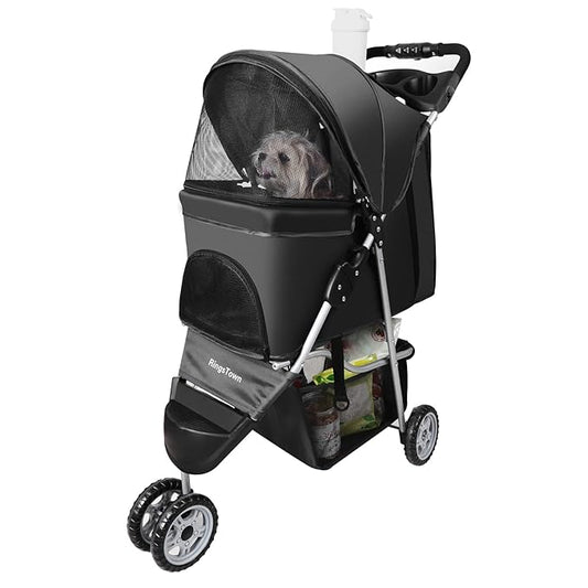 Pet Strollers for Small Medium Dogs & Cats 3-Wheel Dog