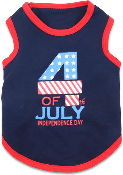 4th of July Small Puppy Clothes Independent Day