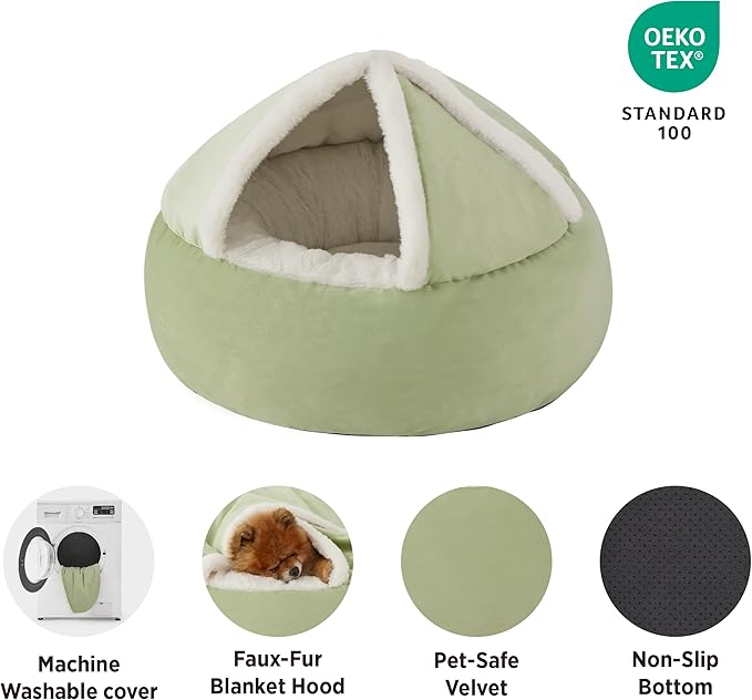 Lesure Cat Bed with Cover Cave 20"