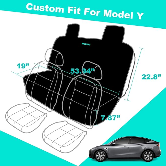 Dog Seat Covers for Tesla Model Y Back Seat Cover for Kids