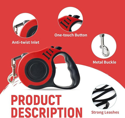 Retractable Dog Leash Automatic Telescopic Tractor Dog Tape 10/16 FT