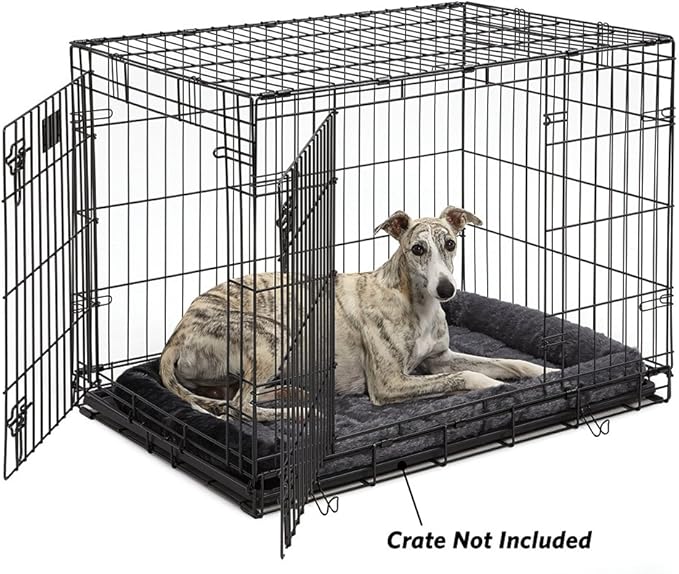 MidWest Homes for Pets Bolster Dog Bed 36L-Inch Gray Dog Bed w/ Comfortable Bolster 36-Inch Dog