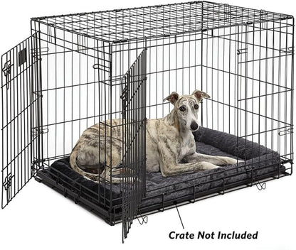 MidWest Homes for Pets Bolster Dog Bed 36L-Inch Gray Dog Bed w/ Comfortable Bolster 36-Inch Dog