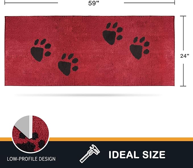 PURRUGS Dirt Trapper Door Mat 24" x 59"