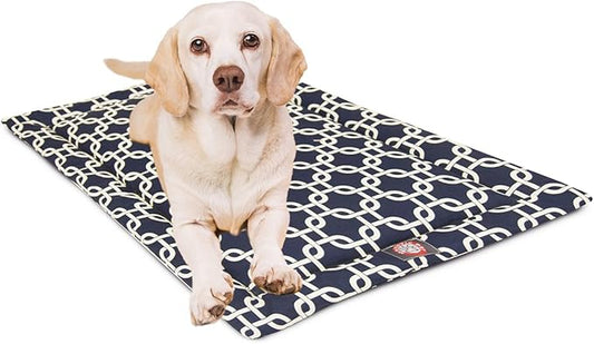 48" Links Navy Blue Crate Dog Bed Mat By Majestic Pet Products