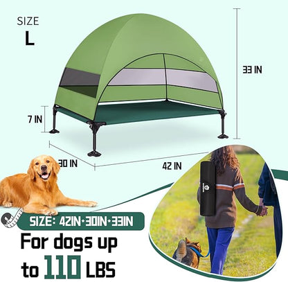 Elevated Dog Bed with 2024 Newest Canopy