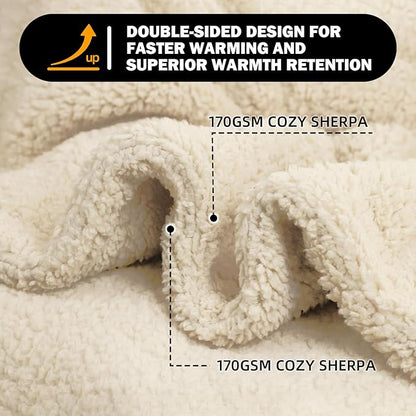 furrybaby Dog Blanket Soft Dog Blankets for Large Dogs Puppy Essentials Washable Fluffy Sherpa Fleece Cat Blanket 32x40 Inches for Bed Furniture Couch Sofa (Double-Layer Medium