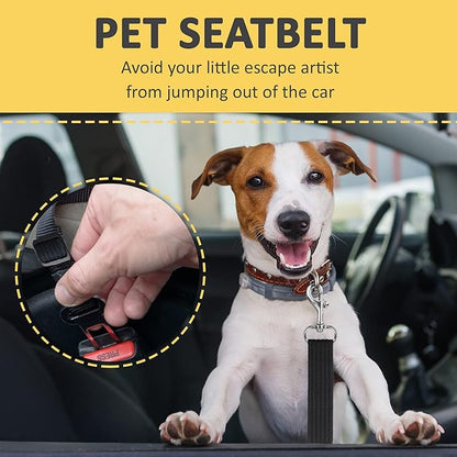 SunGrow Dog Seat Belt for Car, Adjustable Nylon Pet Seatbelt, Supports All Cars, Seatbelt for Dogs in Car, Dog Car Leash Seat Belt, Cats and Ferrets Seat Belt Harnesses