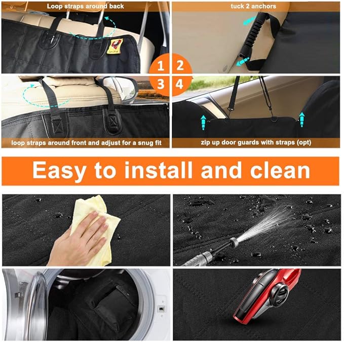 Xlarge Dog Car Seat Cover for Back Seat Dog Seat Cover Hammock for Truck SUV