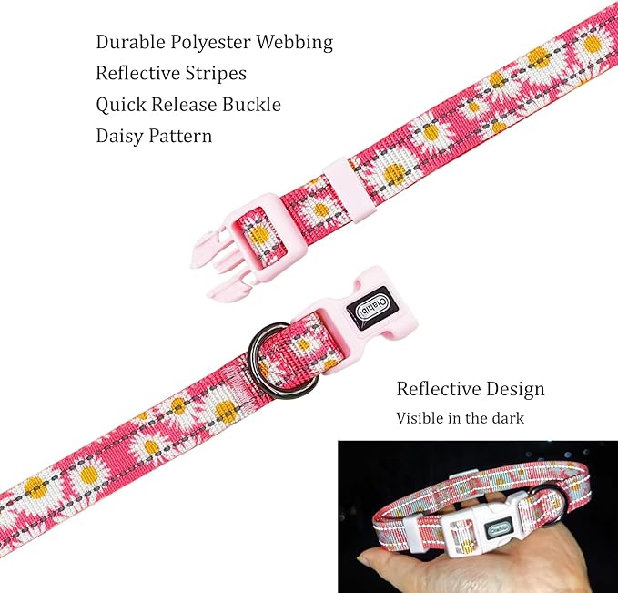 Floral Pattern Dog Collar