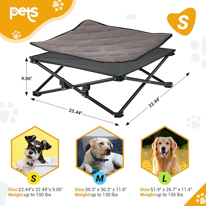 KingCamp Elevated Dog Bed Raised Dog Bed Dog
