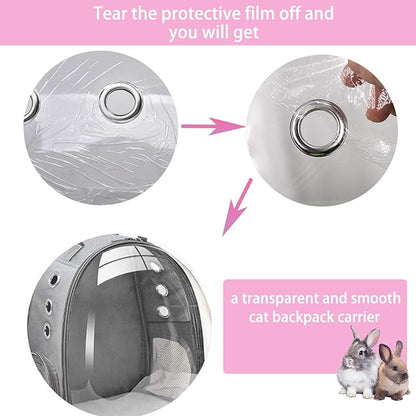 Small Pet Carrier Backpack Rabbit Carrier with Harness Vest Stretchy Elastic Leash Large Breathable Pet Carrier Airline Approved for Bunny Guinea Pig Ferret Hedgehog Kitten Travel Walking