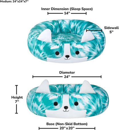 Squishmallows Original 24-Inch Halver The Corgi Pet Bed