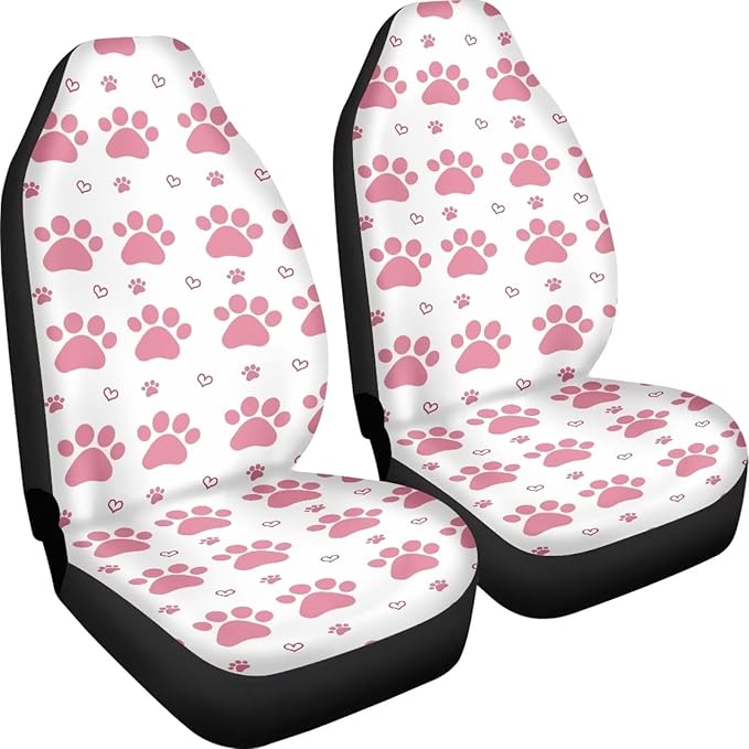 UNICEU Cute Dog Paw Print Seat Covers Car