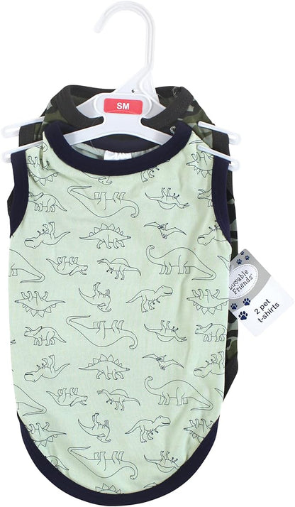 Luvable Friends Dog Pet Dog and Cats Cotton T-Shirts 2pk