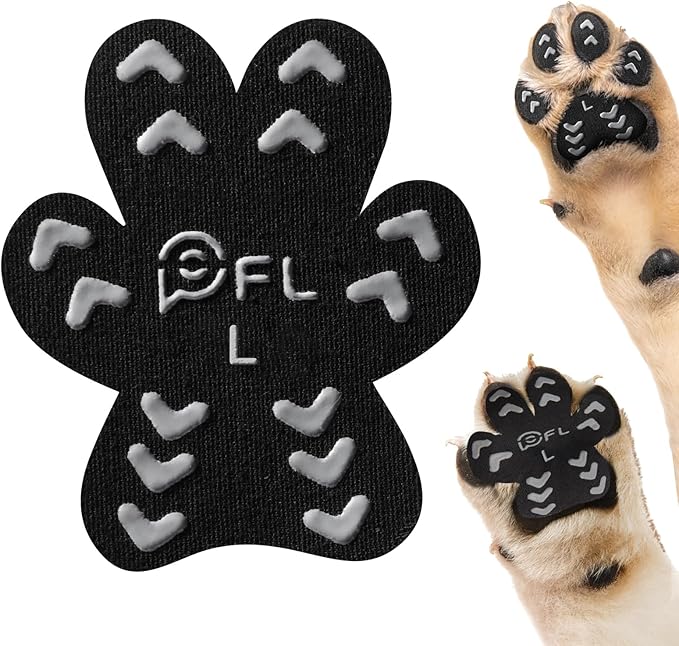 Anti-Slip Dog Paw Protector Pads for Senior Dogs Essentials,12sets(48pcs) L (21-40lbs)