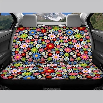 Doojoayie Rear Bench Car Seat Cover Split Bench Rear Seat Protector Back Seat Cover for Kids & Dogs