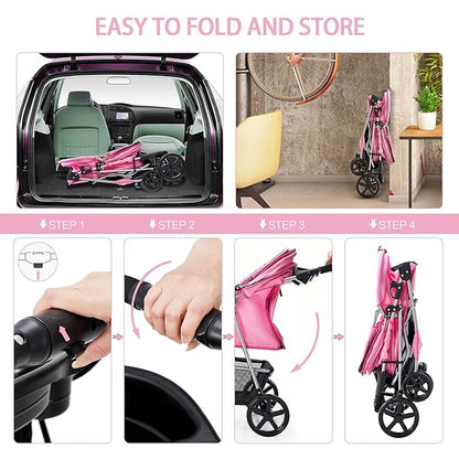 Pet Stroller 4 Wheel,