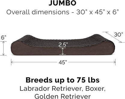 Furhaven Replacement Dog Bed Cover Ultra Plush Faux Fur & Suede Contour Luxe Lounger