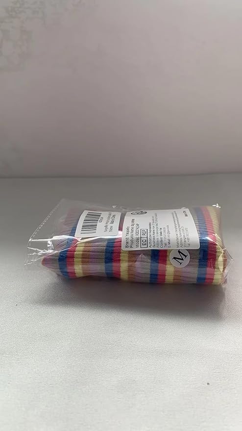 Small Medium Dog Clothes Rainbow Striped Dog Shirts Stretchable Long Sleeve Cat T-Shirt Pet Outfits for Chihuahua Yorkie Teddy (Yellow Edge